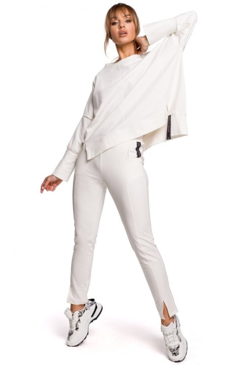 Spodnie Damskie Model MOE493 Ecru - Moe Moe Spodnie Damskie Model MOE493 Ecru - Moe Moe