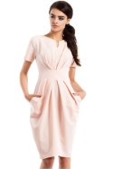 Sukienka Model MOE234 Powder Pink - Moe Moe Sukienka Model MOE234 Powder Pink - Moe Moe