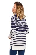 Sweter Damski Model MXS08 Navy - Moe Moe