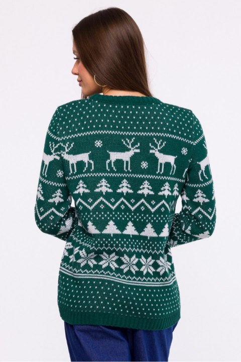Sweter Damski Model MXS09 Green - Moe Moe Sweter Damski Model MXS09 Green - Moe Moe