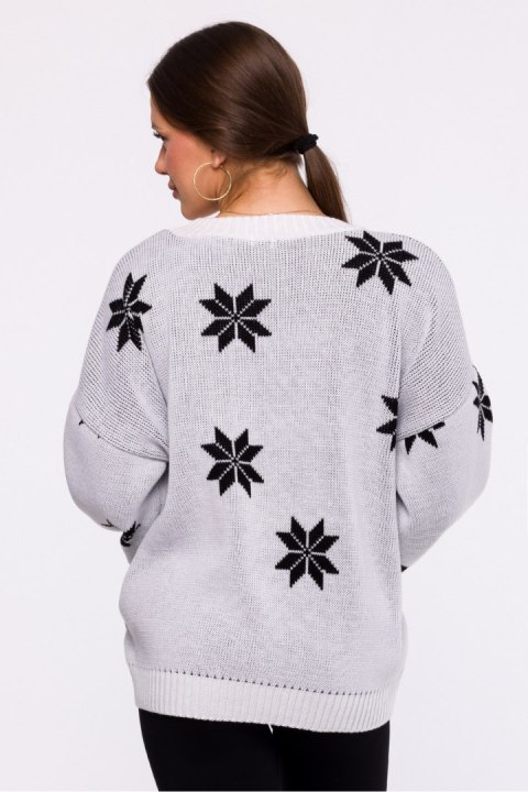 Sweter Damski Model MXS10 White - Moe Moe Sweter Damski Model MXS10 White - Moe Moe