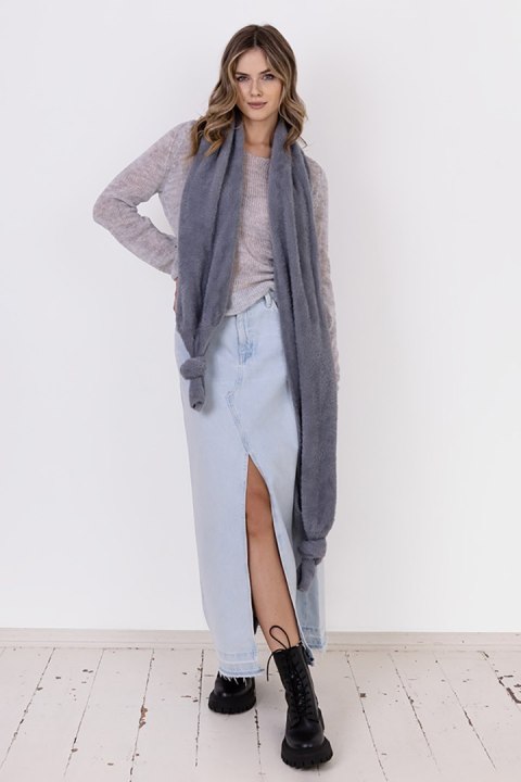 Sweter Damski Model SWE277 Grey - MKM MKM Sweter Damski Model SWE277 Grey - MKM MKM