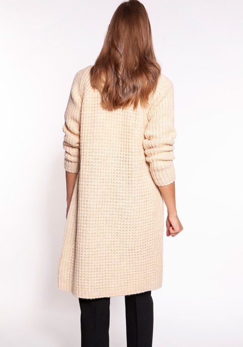 Sweter Kardigan Model PA015 Beige - MKM MKM Sweter Kardigan Model PA015 Beige - MKM MKM