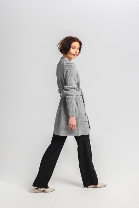 Sweter Kardigan Model SWE334 Grey - MKM MKM Sweter Kardigan Model SWE334 Grey - MKM MKM