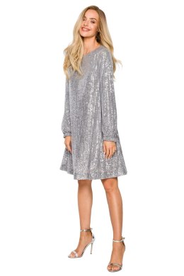 Sukienka Model MOE715 Silver - Moe Moe