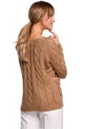 Sweter Damski Model MOE511 Beige - Moe Moe