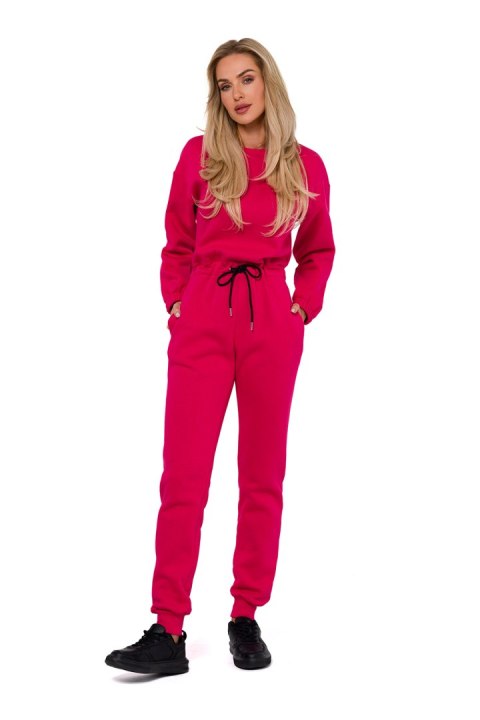 Spodnie Kombinezon Model MOE763 Malina - Moe Moe Spodnie Kombinezon Model MOE763 Malina - Moe Moe