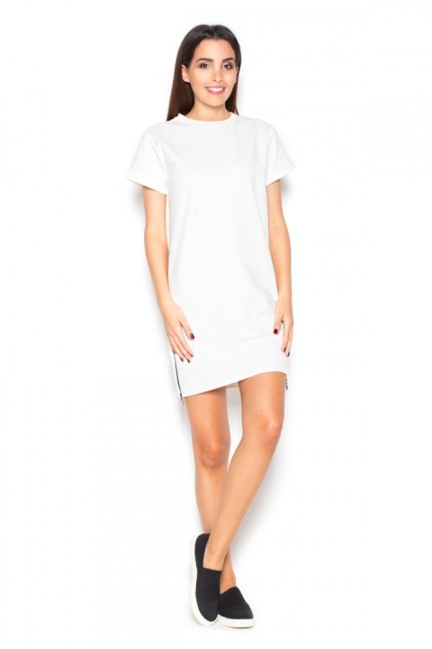 Sukienka Model K349 Ecru - Katrus Katrus Sukienka Model K349 Ecru - Katrus Katrus