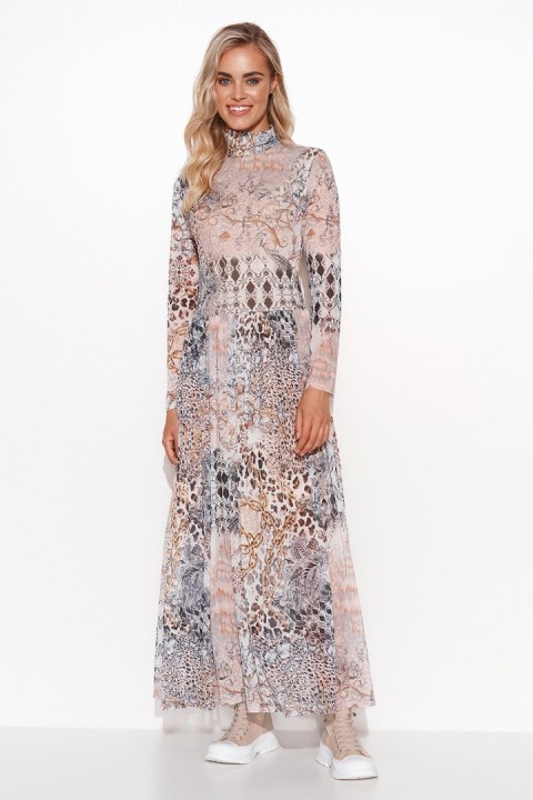 Sukienka Model M764 Szyfon 37 - Makadamia Makadamia