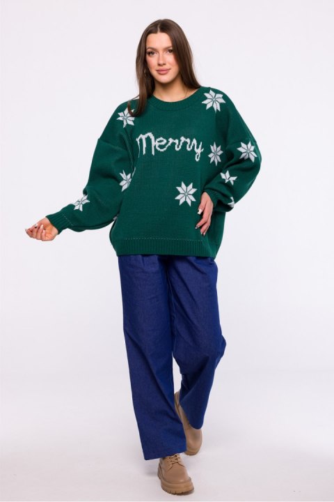 Sweter Damski Model MXS10 Green - Moe Moe Sweter Damski Model MXS10 Green - Moe Moe