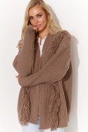 Sweter Kardigan Model S142 Cappuccino - Makadamia Makadamia