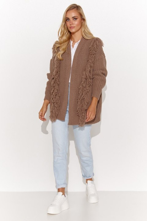 Sweter Kardigan Model S142 Cappuccino - Makadamia Makadamia Sweter Kardigan Model S142 Cappuccino - Makadamia Makadamia