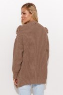 Sweter Kardigan Model S142 Cappuccino - Makadamia Makadamia