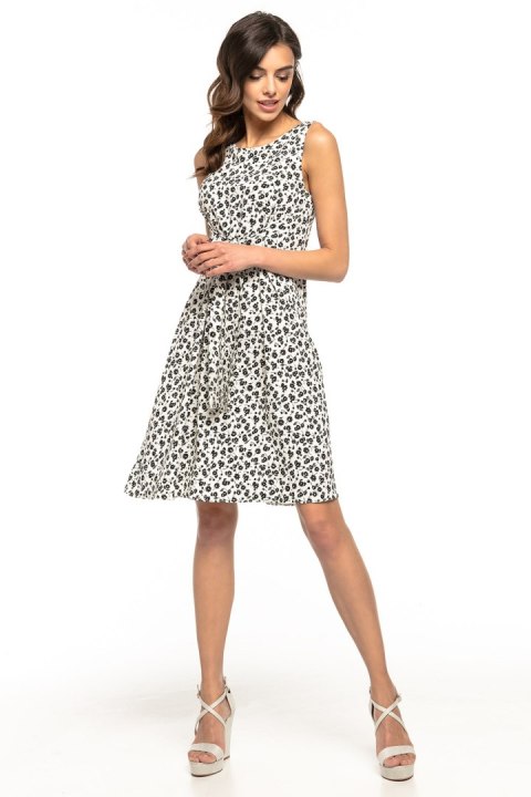 Sukienka Model T281/1 Black Flowers/White - Tessita Tessita