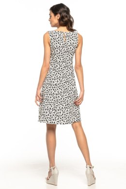 Sukienka Model T281/1 Black Flowers/White - Tessita Tessita