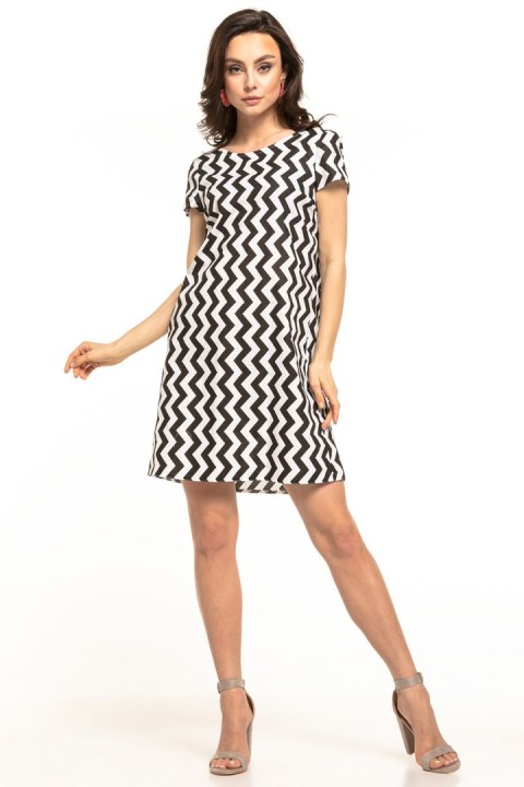 Sukienka Model T314/4 Zygzak Black - Tessita Tessita Sukienka Model T314/4 Zygzak Black - Tessita Tessita