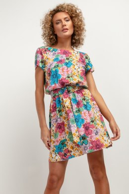 Sukienka Model T390/1 Big Muticolor Flowers - Tessita Tessita