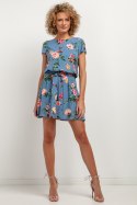 Sukienka Model T390/2 Big Flowers/Blue - Tessita Tessita