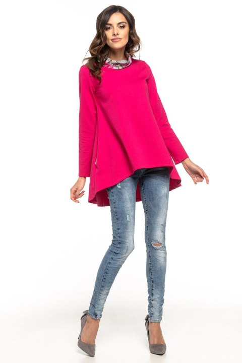 Tunika Model T277/1 Fuksja/Flowers - Tessita Tessita Tunika Model T277/1 Fuksja/Flowers - Tessita Tessita