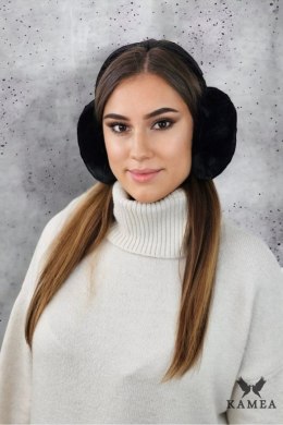 ASTER ocieplacze na uszy, składane nauszniki ocieplane eco futerkiem kolor czarny - Kamea Kamea