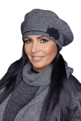 HELENA beret damski kolor czarny - Kamea Kamea