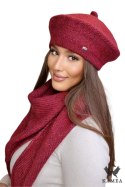 OFELIA zimowy beret damski kolor wino - Kamea Kamea