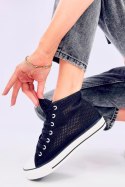 Ażurowe trampki za kostkę MOUSSE BLACK - Inello Inello