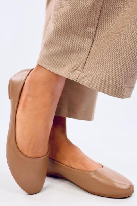 Baleriny ze skórzaną wkładką TOVA KHAKI - Inello Inello Baleriny ze skórzaną wkładką TOVA KHAKI - Inello Inello