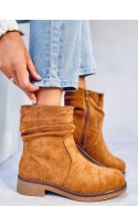 Botki z marszczoną cholewką BRACY CAMEL - Inello Inello Botki z marszczoną cholewką BRACY CAMEL - Inello Inello