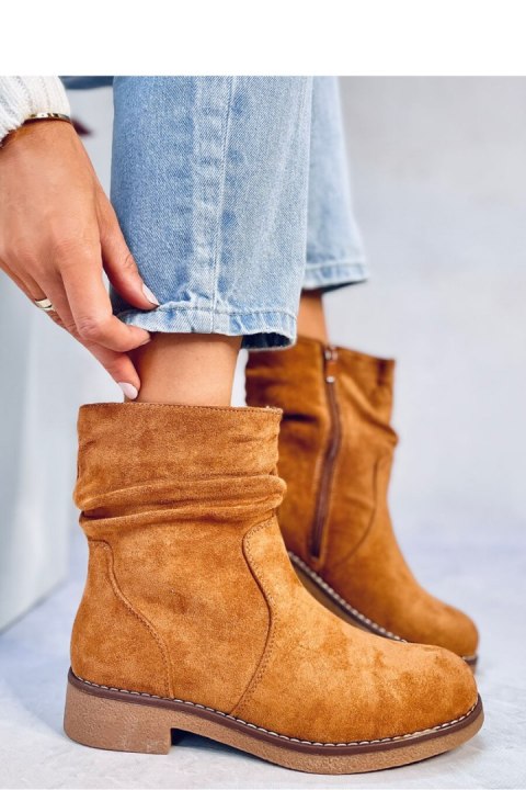 Botki z marszczoną cholewką BRACY CAMEL - Inello Inello Botki z marszczoną cholewką BRACY CAMEL - Inello Inello