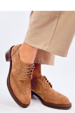 Mokasyny na obcasie VEDRA CAMEL - Inello Inello