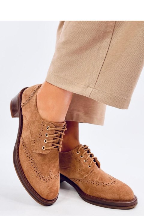 Mokasyny na obcasie VEDRA CAMEL - Inello Inello