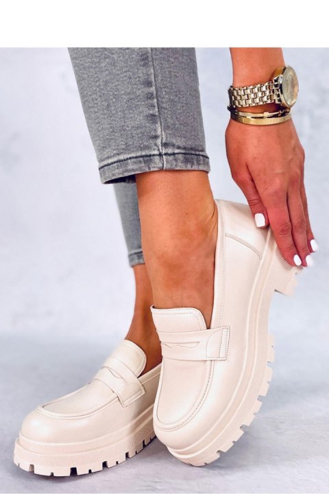 Mokasyny na platformie DENCH BEIGE - Inello Inello Mokasyny na platformie DENCH BEIGE - Inello Inello
