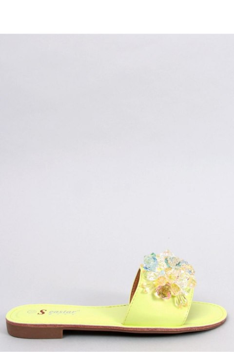 Sandał Klapki z kolorowymi kamieniami ESTRADA GREEN - Inello Inello Sandał Klapki z kolorowymi kamieniami ESTRADA GREEN - Inello Inello