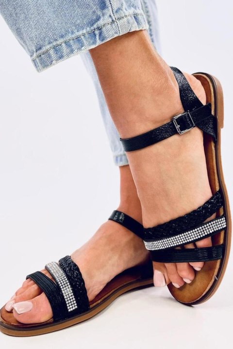 Sandałki damskie PASINI BLACK - Inello Inello Sandałki damskie PASINI BLACK - Inello Inello