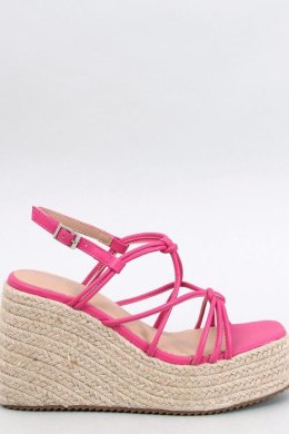 Sandałki espadryle na koturnie PASCAI FUKSJA - Inello Inello