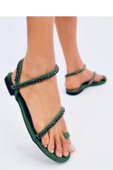 Sandałki japonki z cyrkoniami AYLESS GREEN - Inello Inello