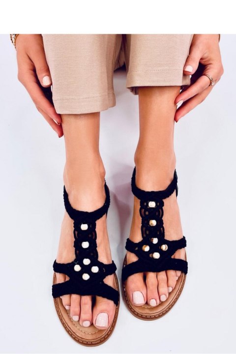 Sandałki sznurkowe boho ASHES BLACK - Inello Inello