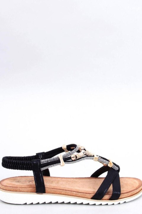 Sandałki z koralikami MONTIER BLACK - Inello Inello Sandałki z koralikami MONTIER BLACK - Inello Inello