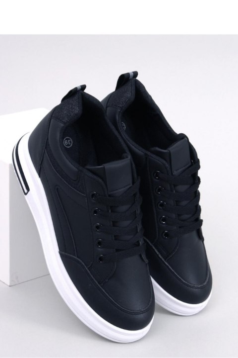 Sneakersy na koturnie CHEEVE BLACK - Inello Inello