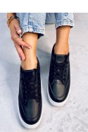 Sneakersy na koturnie CHEEVE BLACK - Inello Inello