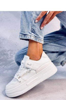 Sneakersy na wysokiej podeszwie CLAVELL WHITE - Inello Inello