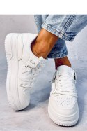Sneakersy na wysokiej podeszwie CLAVELL WHITE - Inello Inello