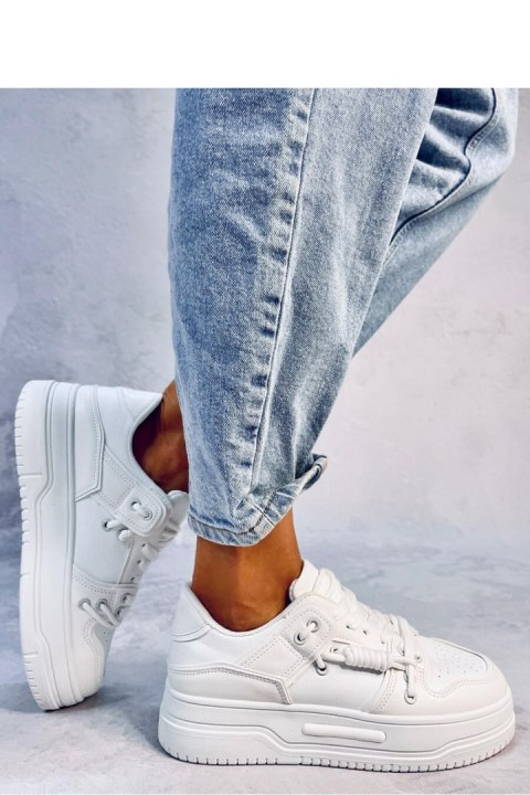 Sneakersy na wysokiej podeszwie CLAVELL WHITE - Inello Inello