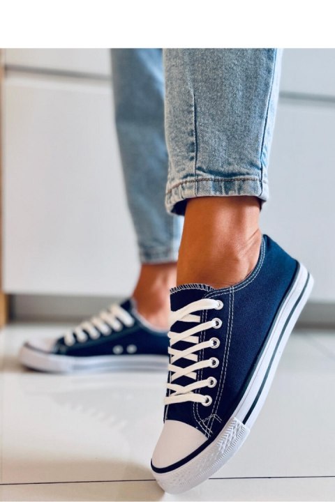 Trampki damskie klasyczne BASIC D.BLUE - Inello Inello Trampki damskie klasyczne BASIC D.BLUE - Inello Inello