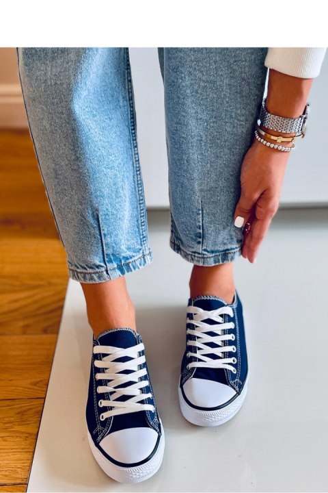 Trampki damskie klasyczne BASIC D.BLUE - Inello Inello Trampki damskie klasyczne BASIC D.BLUE - Inello Inello